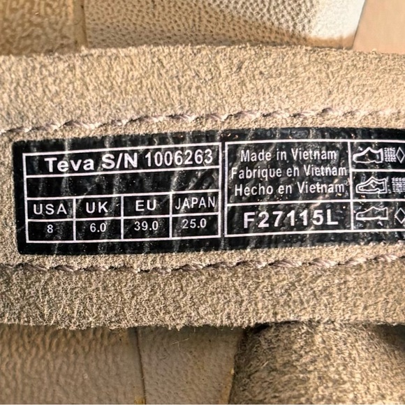 TEVA Sz 8 Teal Comfort Hiking Sandals Velcro Closure For Adjustability and Fit - Picture 11 of 13